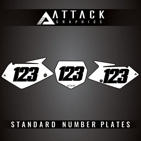 Attack Graphics Number Plate Backgrounds for Suzuki RMZ450 2005