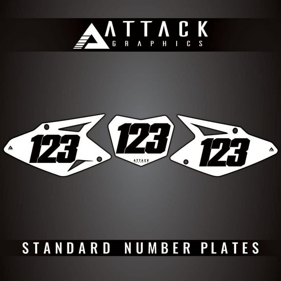Attack Graphics Number Plate Backgrounds for Suzuki RMZ450 2013