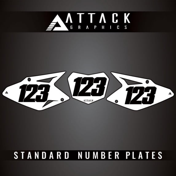Attack Graphics Number Plate Backgrounds for Suzuki RMZ450 2016