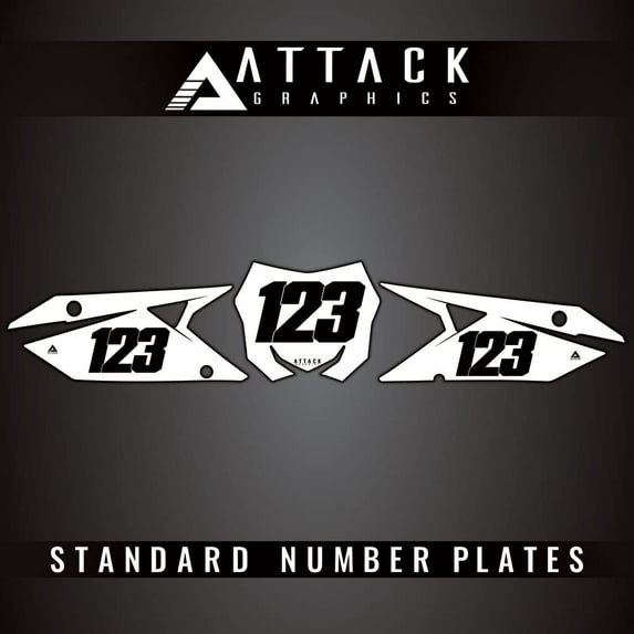 Attack Graphics Number Plate Backgrounds for Suzuki RMZ450 2021