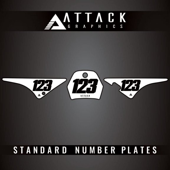 Attack Graphics Number Plate Backgrounds for Yamaha PW80 YZinger 2000