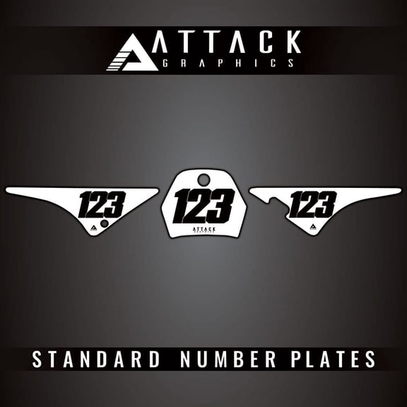 Attack Graphics Number Plate Backgrounds for Yamaha Pw80 Yzinger 2001