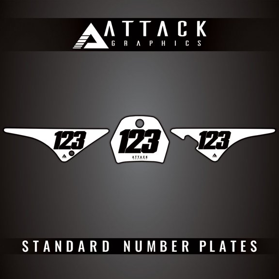 Attack Graphics Number Plate Backgrounds for Yamaha PW80 YZinger 2002