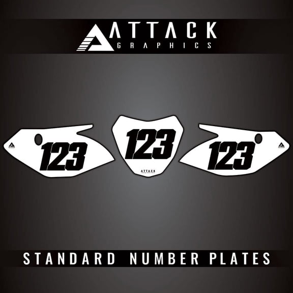 Attack Graphics Number Plate Backgrounds for Yamaha TTR 110E 2018