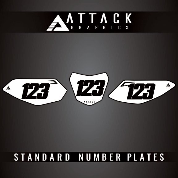 Attack Graphics Number Plate Backgrounds for Yamaha TTR 50E 2012