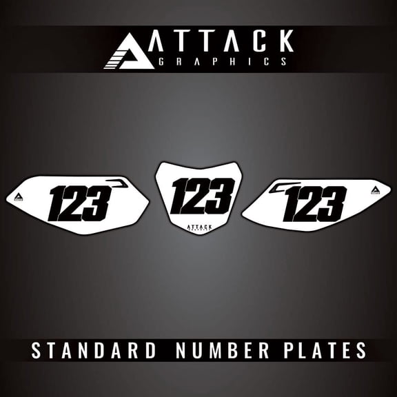 Attack Graphics Number Plate Backgrounds for Yamaha TTR 50E 2022