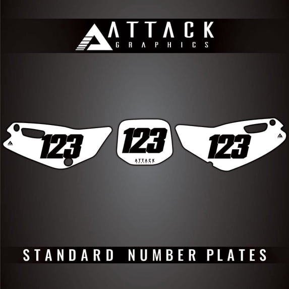 Attack Graphics Number Plate Backgrounds for Yamaha TTR125L 2005