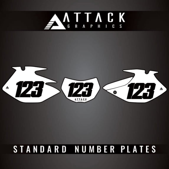 Attack Graphics Number Plate Backgrounds For Yamaha WR250F 2009