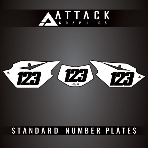 Attack Graphics Number Plate Backgrounds for Yamaha WR250F 2019