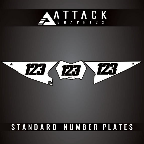 Attack Graphics Number Plate Backgrounds for Yamaha WR250R 2009