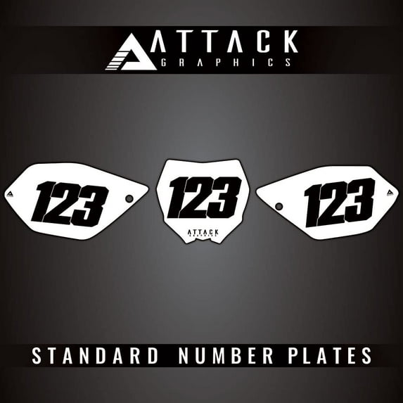 Attack Graphics Number Plate Backgrounds for Yamaha Yz125 2010