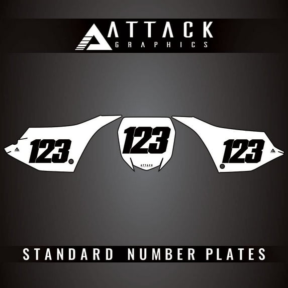 Attack Graphics Number Plate Backgrounds for Yamaha YZ125X 2024