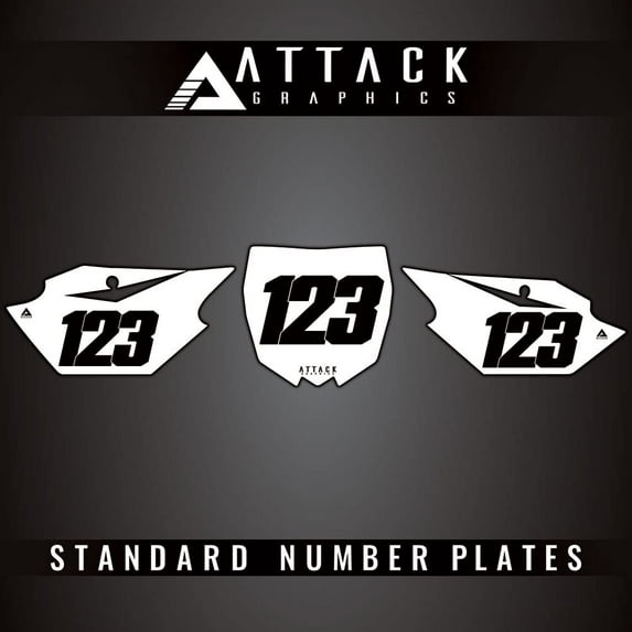 Attack Graphics Number Plate Backgrounds for Yamaha YZ450F 2017
