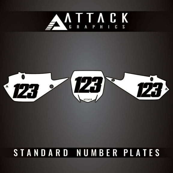 Attack Graphics Number Plate Backgrounds for Yamaha Yz450F 2021