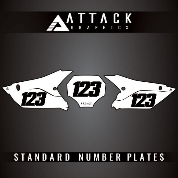 Attack Graphics Number Plate Backgrounds for Yamaha Yz450F 50Th Anniversary Edition 2024
