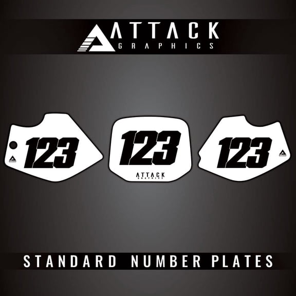 Attack Graphics Number Plate Backgrounds for Yamaha YZ80 1999