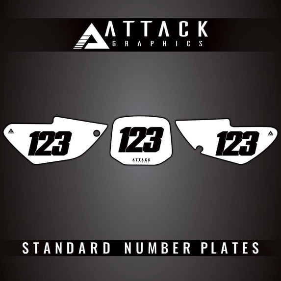 Attack Graphics Number Plate Backgrounds for Yamaha YZ85 2005