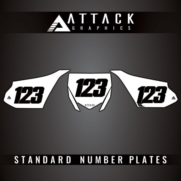 Attack Graphics Number Plate Backgrounds for Yamaha YZ85 2023