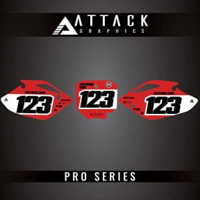 Attack Graphics Pro Series Number Plate Backgrounds for Honda CRF150R 2025