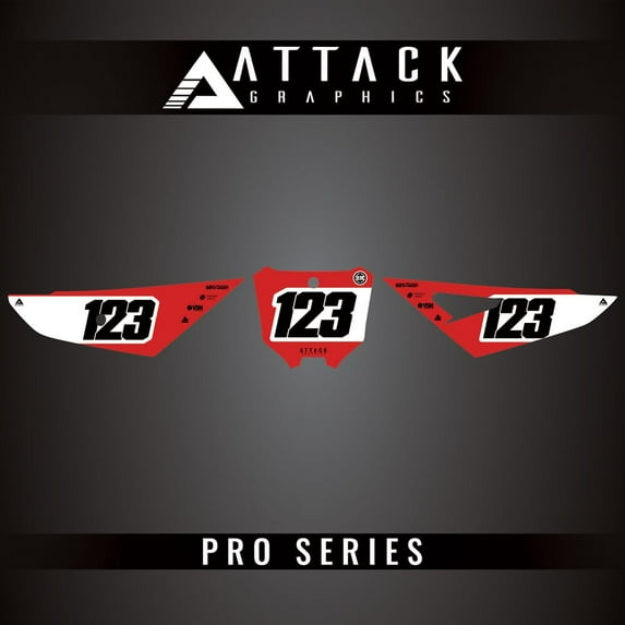 Attack Graphics Pro Series Number Plate Backgrounds for Honda CRF450RX 2025