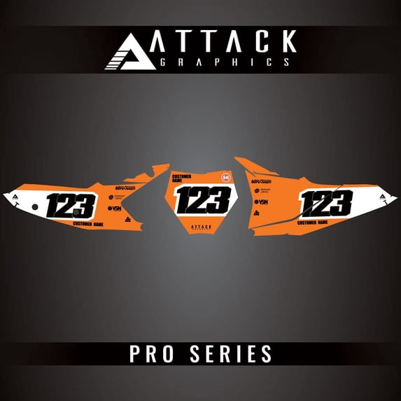 Attack Graphics Pro Series Number Plate Backgrounds For KTM 125 XC 2025