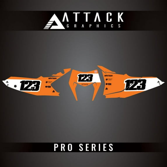 Attack Graphics Pro Series Number Plate Backgrounds for KTM 150 XC-W (Fuel Injected) 2025