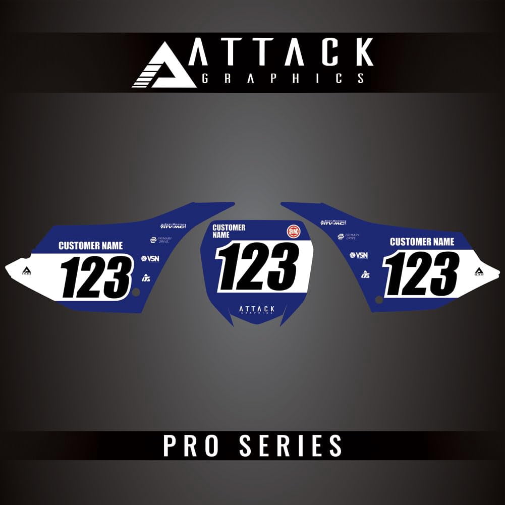 Monster Racing Plate Design Attack Graphics Pro Series Number Plate Backgrounds for Yamaha YZ125 ...