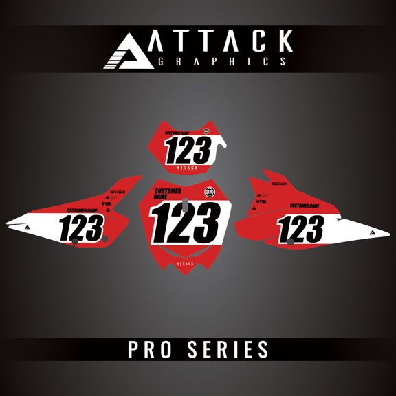 Attack Graphics Pro Series Number Plate Backgrounds for Beta 200 RR 2020