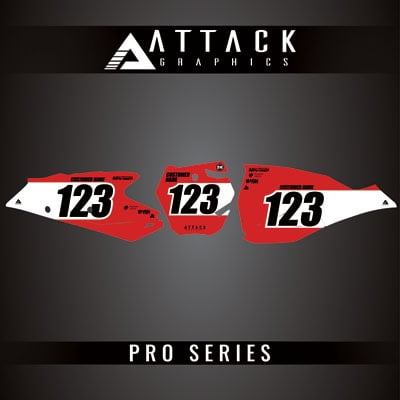Attack Graphics Pro Series Number Plate Backgrounds for GASGAS MC 450F Troy Lee Designs 2022