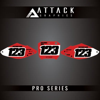 Attack Graphics Pro Series Number Plate Backgrounds for Honda CR250R 2003