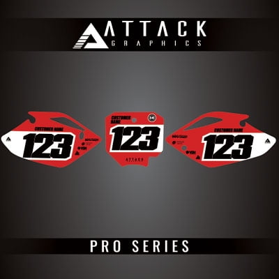 Attack Graphics Pro Series Number Plate Backgrounds for Honda CRF150R 2014