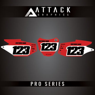 Attack Graphics Pro Series Number Plate Backgrounds for Honda CRF250F 2023