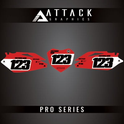 Attack Graphics Pro Series Number Plate Backgrounds for Honda CRF250R 2011