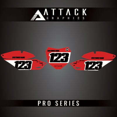 Attack Graphics Pro Series Number Plate Backgrounds for Honda CRF250R 2017