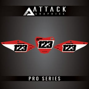 Attack Graphics Pro Series Number Plate Backgrounds for Honda CRF250R 2018