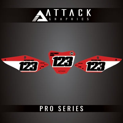 Attack Graphics Pro Series Number Plate Backgrounds for Honda CRF250R 2018