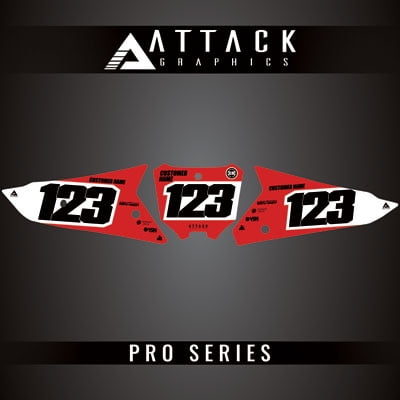 Attack Graphics Pro Series Number Plate Backgrounds for Honda CRF250R 2024