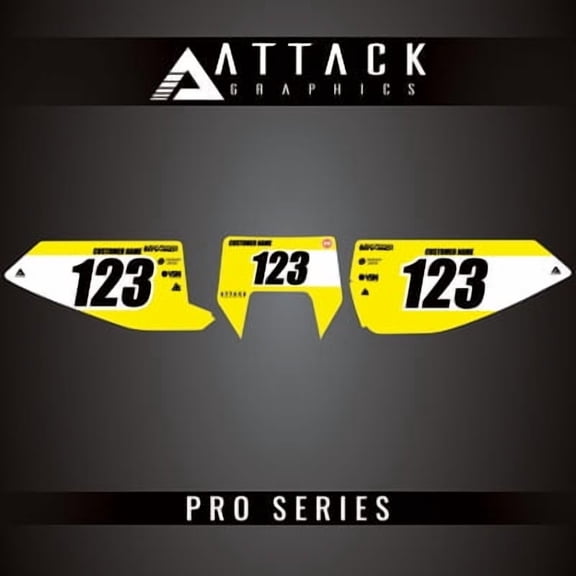 Attack Graphics Pro Series Number Plate Backgrounds for Husqvarna TE 250 (Fuel Injected) 2018