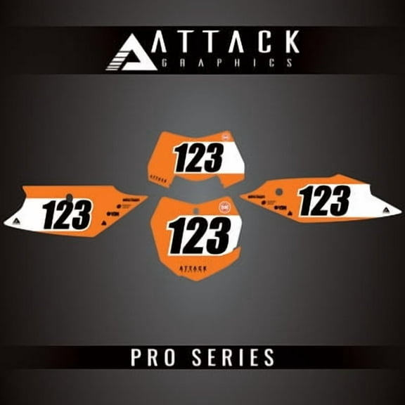 Attack Graphics Pro Series Number Plate Backgrounds for KTM 250 XCF-W 2015