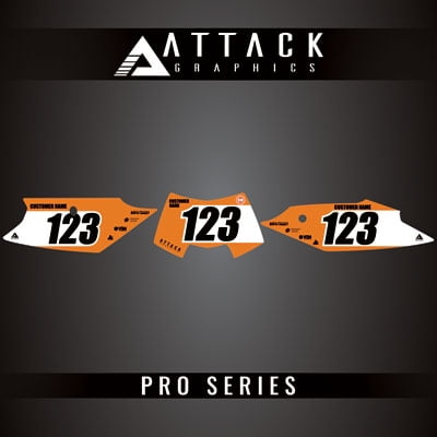 Attack Graphics Pro Series Number Plate Backgrounds for KTM 300 XC-W (E-Start) 2012
