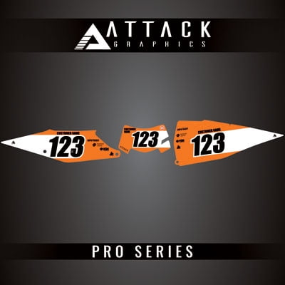 Attack Graphics Pro Series Number Plate Backgrounds for KTM 350 EXC-F 2022