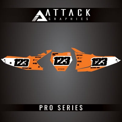 Attack Graphics Pro Series Number Plate Backgrounds for KTM 350 SX-F 2023