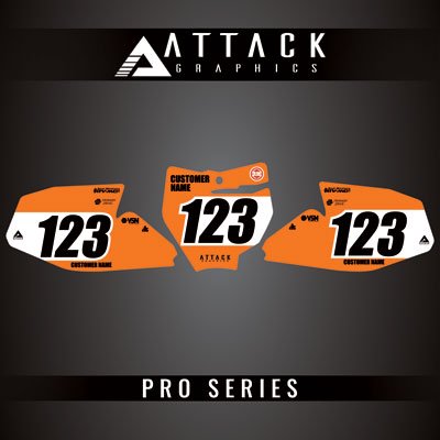 Attack Graphics Pro Series Number Plate Backgrounds for KTM 65 SX 2022