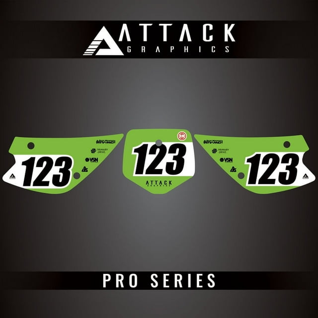 Attack Graphics Pro Series Number Plate Backgrounds for Kawasaki KX85 ...