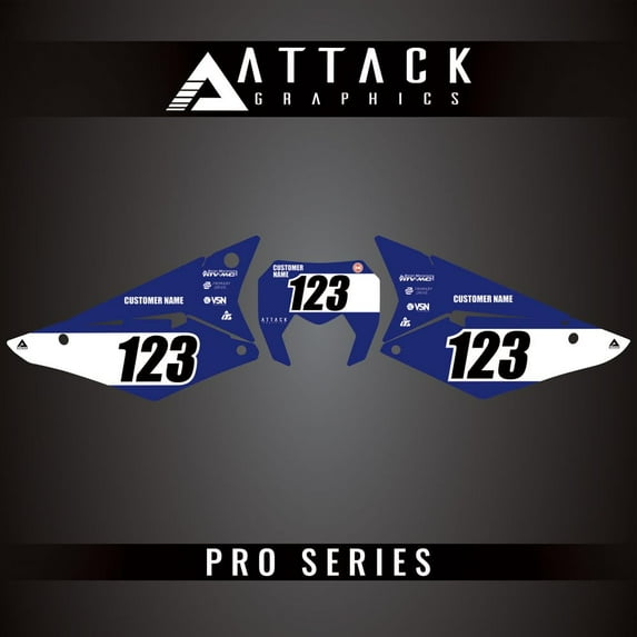 Attack Graphics Pro Series Number Plate Backgrounds for Sherco 250 SC Cross Country 2017
