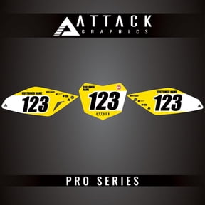 Attack Graphics Pro Series Number Plate Backgrounds for Suzuki RMZ250 2014