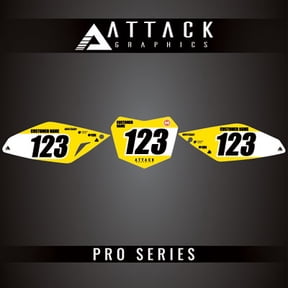 Attack Graphics Pro Series Number Plate Backgrounds for Suzuki RMZ250 2017
