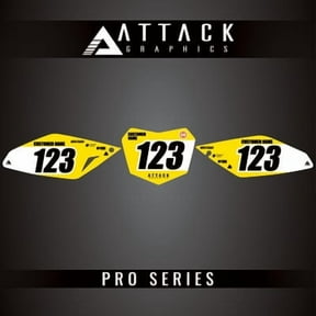 Attack Graphics Pro Series Number Plate Backgrounds for Suzuki RMZ250 2018