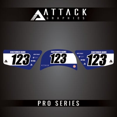 Attack Graphics Pro Series Number Plate Backgrounds for Yamaha PW50 YZinger 2003