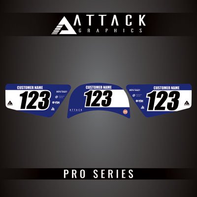 Attack Graphics Pro Series Number Plate Backgrounds for Yamaha PW50 YZinger 2009